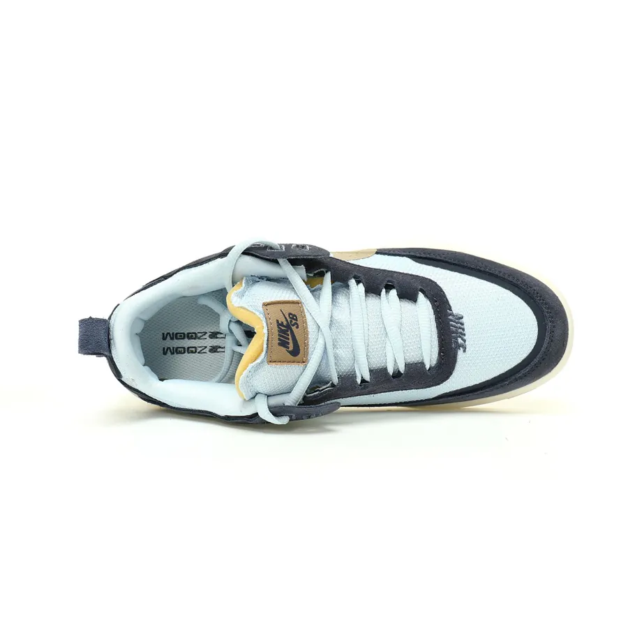 Nike SB Day One Low Top Sneaker in Fuzzy Navy Blue and Khaki