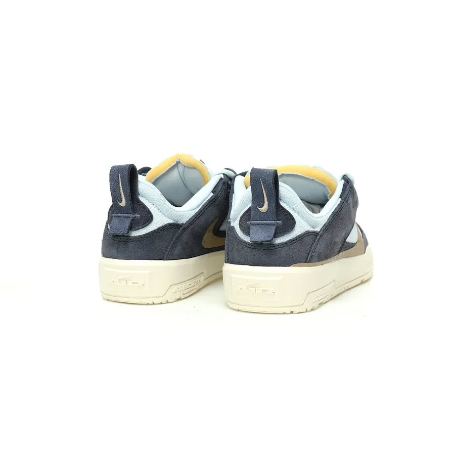 Nike SB Day One Low Top Sneaker in Fuzzy Navy Blue and Khaki