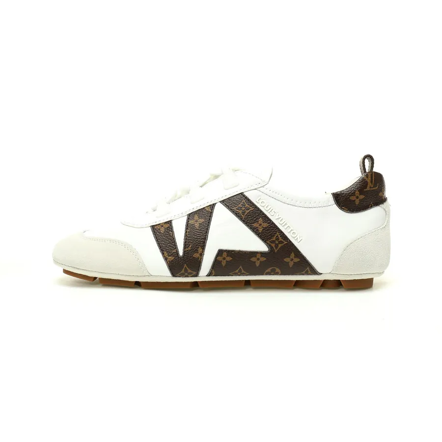 Louis Vuitton Sneakerina Ballet Low Top Sneaker with White and Brown Monogram