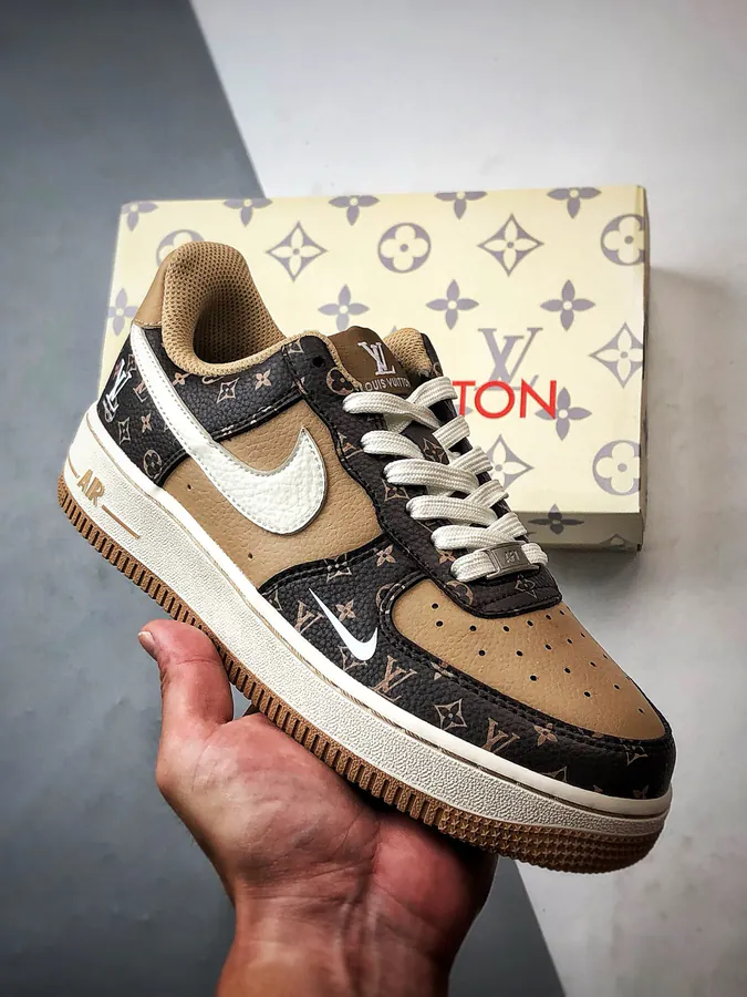 LV x Air Force 1 Low Brown Coffee