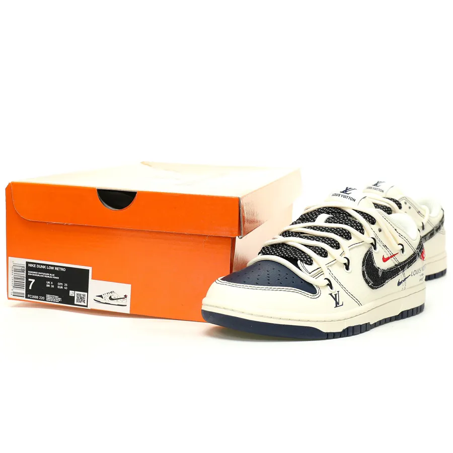 Louis Vuitton x SB Dunk Low Lot Monogram Creative Custom Color Sneaker