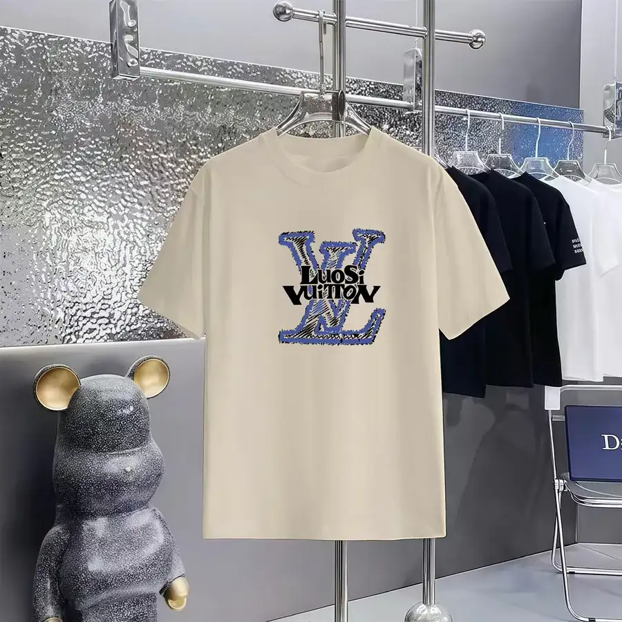 LOUIS VUITTON 160 Version Printed Round Neck Short Sleeve T Shirt