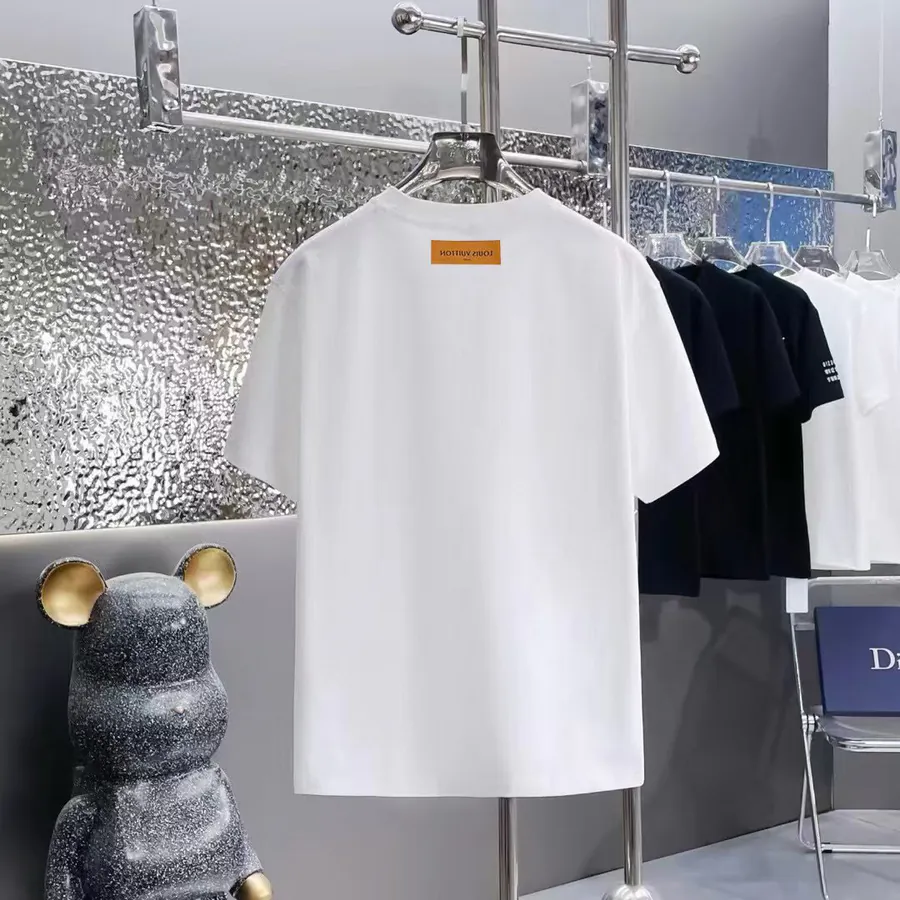 LOUIS VUITTON 160 Version Printed Round Neck Short Sleeve T Shirt