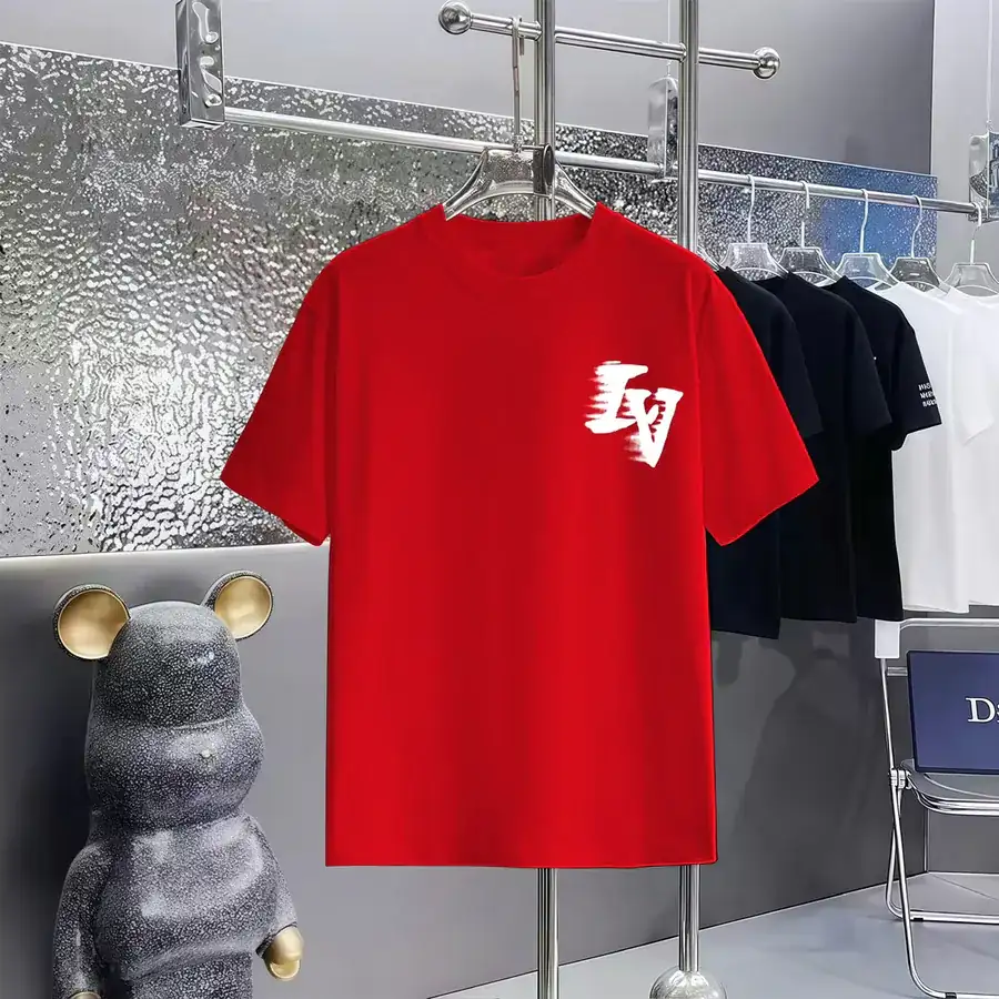 LOUIS VUITTON 160 Version Printed Round Neck Short Sleeve T Shirt