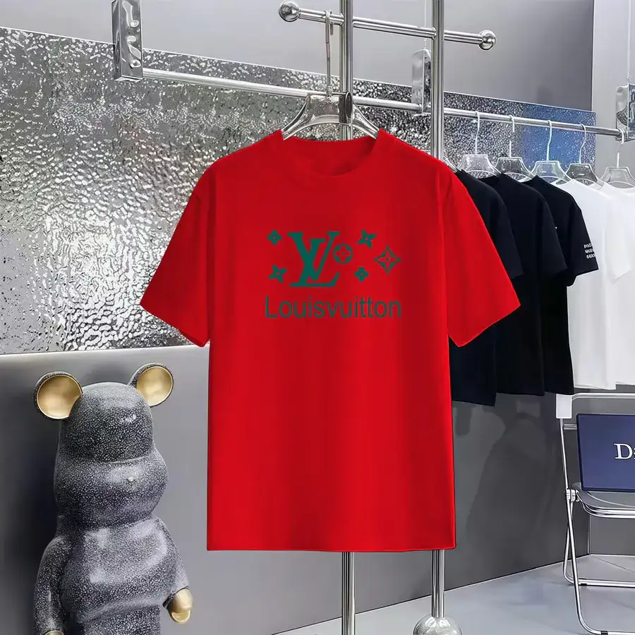 LOUIS VUITTON 160 Version Print Round Neck Short Sleeve T Shirt