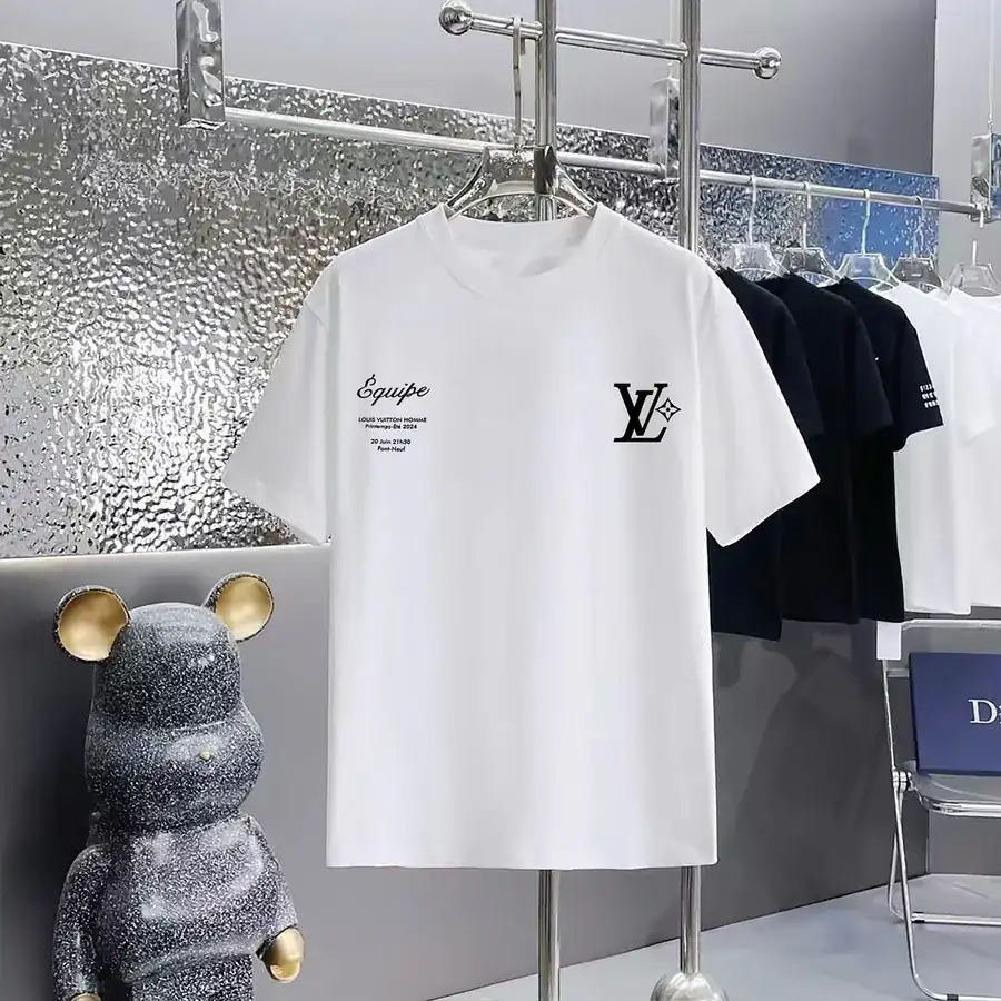 LOUIS VUITTON 160 Version Print Round Neck Short Sleeve T Shirt
