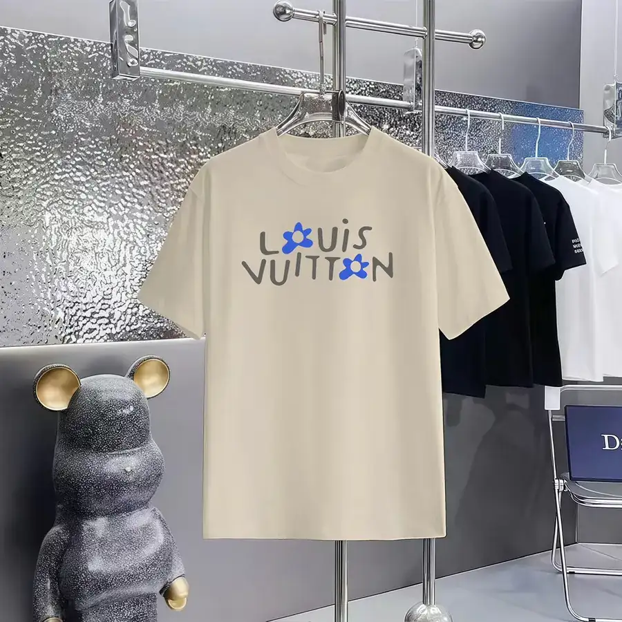 LOUIS VUITTON 160 Version Printed Round Neck Short Sleeve T Shirt