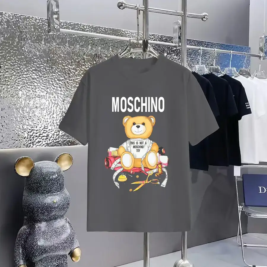 MOSCHINO Print Round Neck Short Sleeve T Shirt