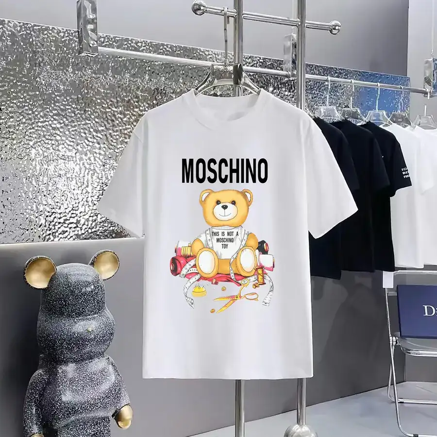 MOSCHINO Printed Round Neck Short Sleeve T Shirt