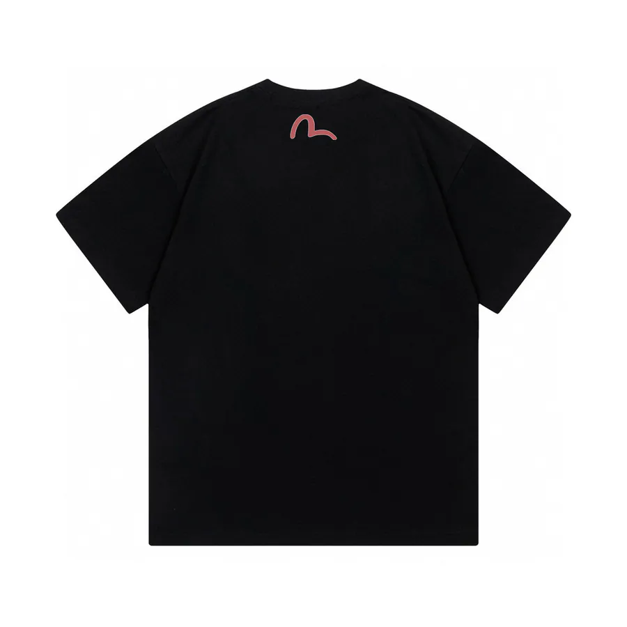 EVISU New Dharma Print Loose Fit Casual T Shirt for Couples
