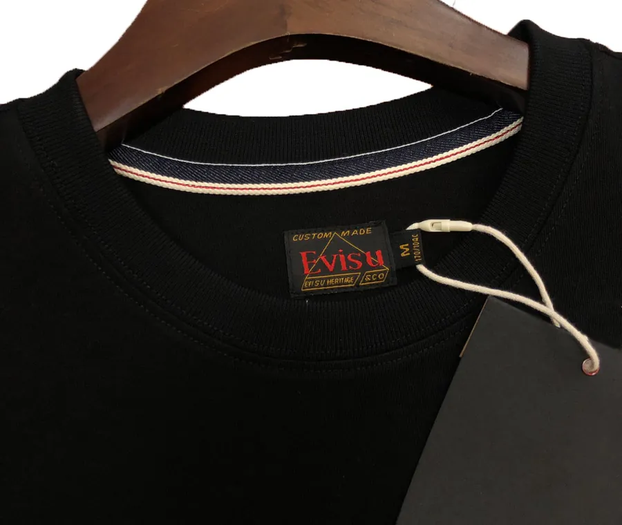 EVISU New Dharma Print Loose Fit Casual T Shirt for Couples