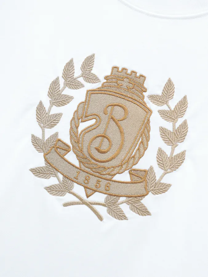 Burberry 25 Spring Summer New Gold Leaf Logo Short Sleeve T Shirt