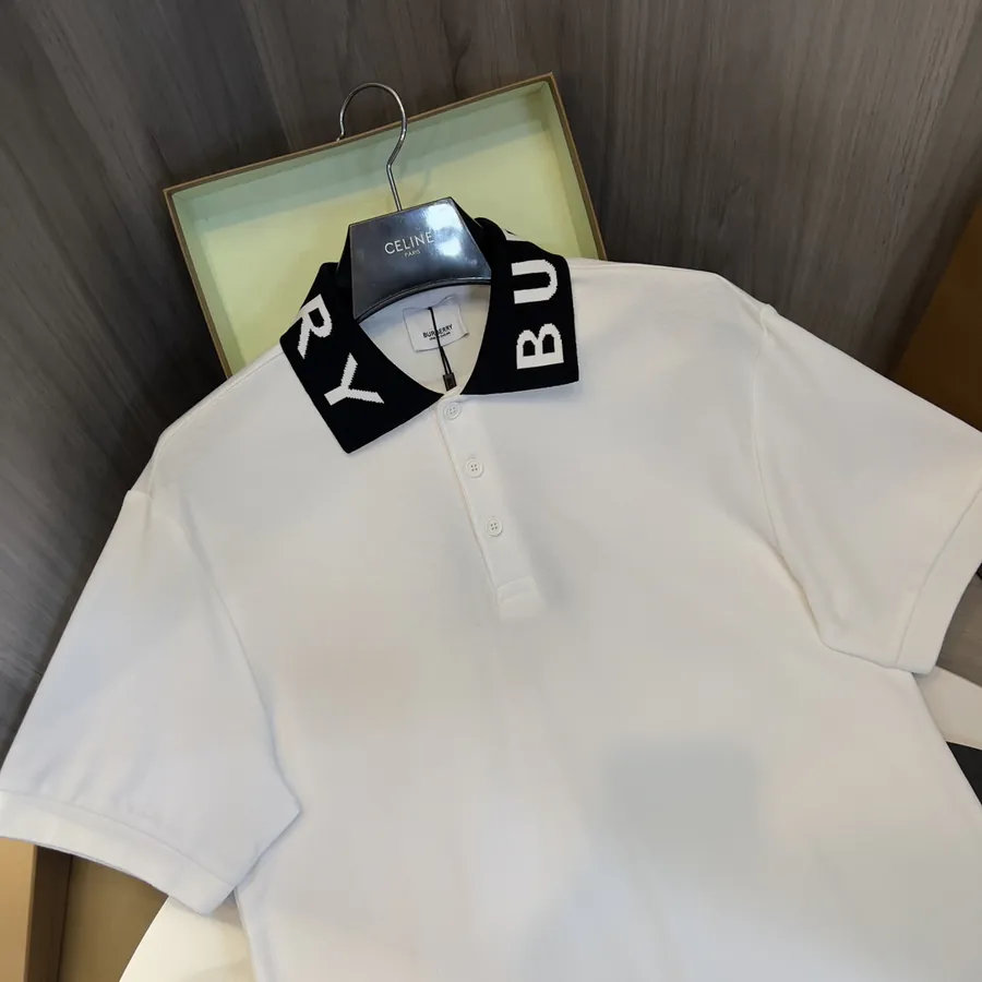 Barrie Men's Letter Neck Polo Shirt 2023ss