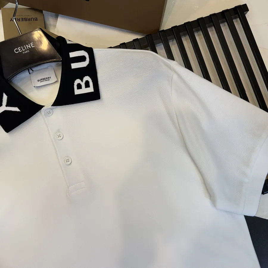 Barrie Men's Letter Neck Polo Shirt 2023ss