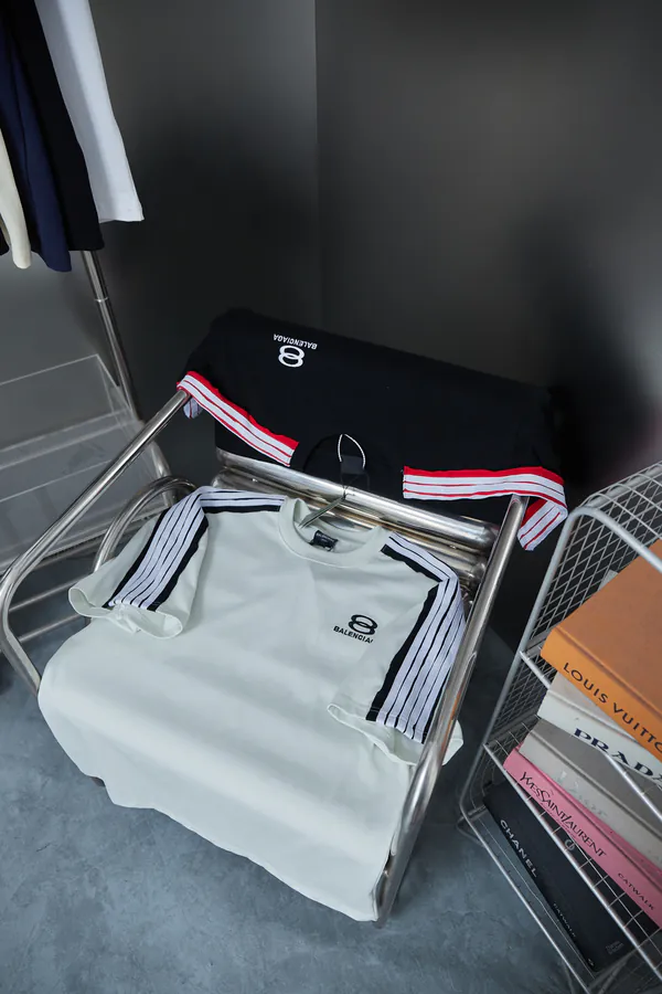 BALELE Parisian 25SS Early Spring New Collection Letter Logo Embroidered Webbing Detail Short Sleeve