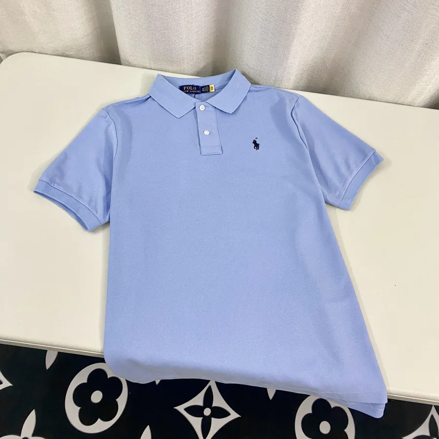 Rah Lauren Embroidered Patch Collar Short Sleeve