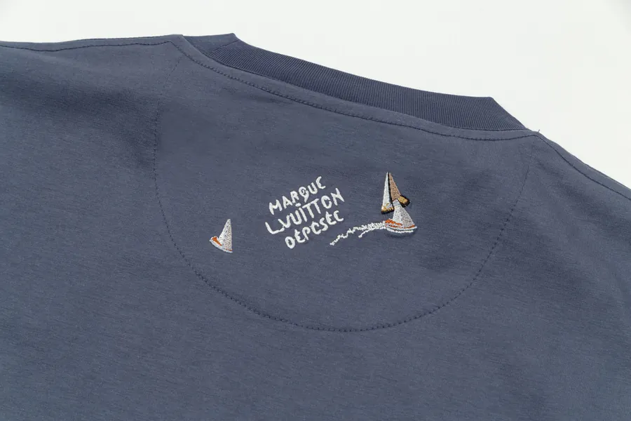 LV Roadster Spring Summer New Sail Embroidery T Shirt