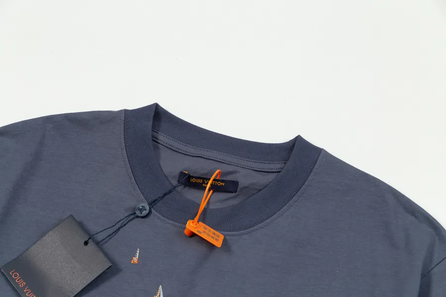 LV Roadster Spring Summer New Sail Embroidery T Shirt