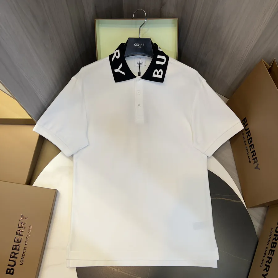 Barrie Men's Letter Neck Polo Shirt 2023ss