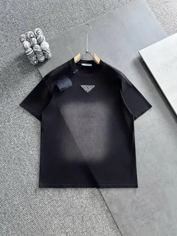 PRA PRA 25ss Spring Summer New Short Sleeve Round Neck T Shirt, Men's and Women's Matching Design