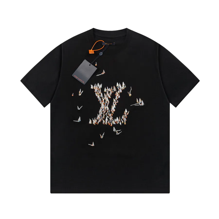 LV Roadster Spring Summer New Sail Embroidery T Shirt, Premium Edition