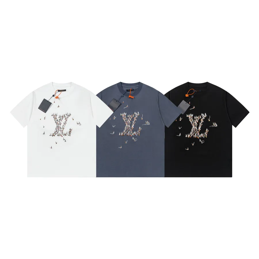 LV Roadster Spring Summer New Sail Embroidery T Shirt, Premium Edition