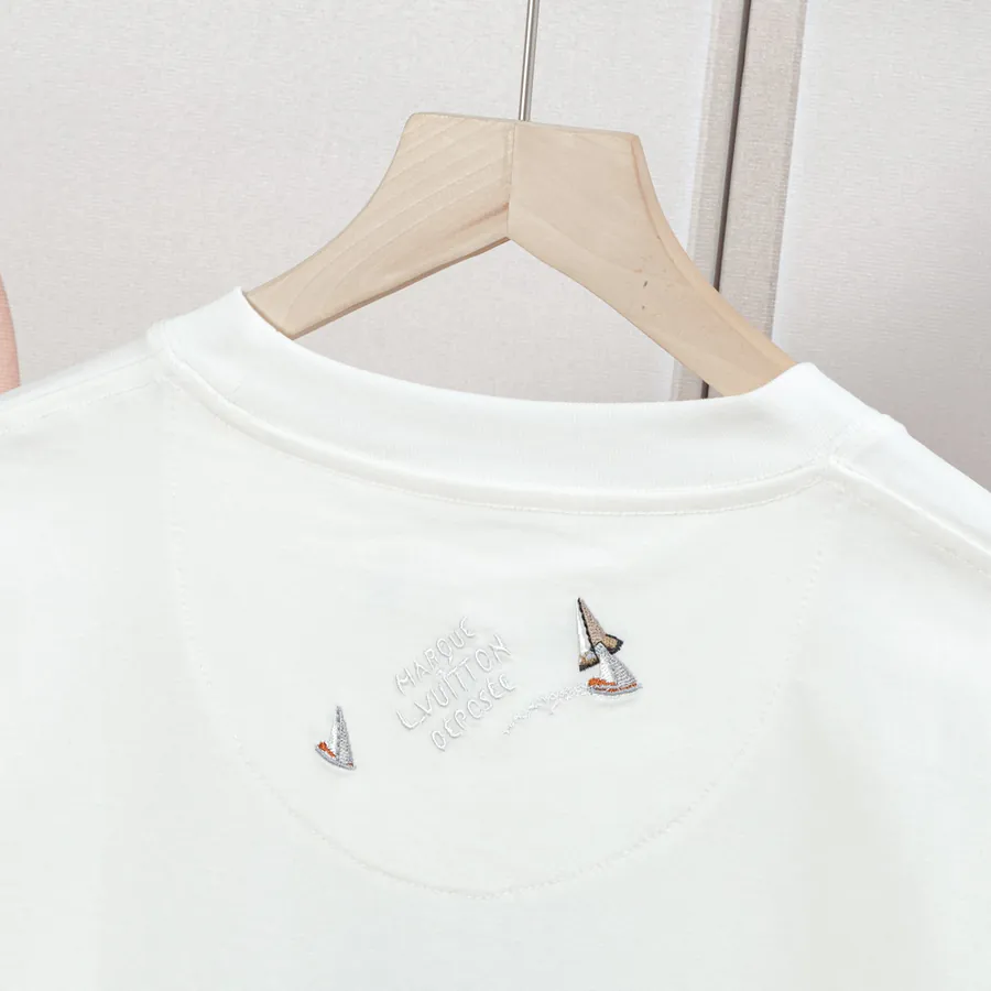 LV Roadster Spring Summer New Sail Embroidery T Shirt, Premium Edition