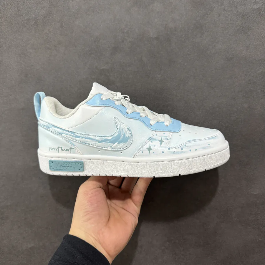 NIKE Court Borough Low 2 FP White Blue