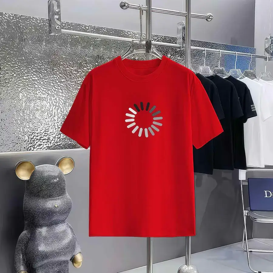 Balenciaga Paris Print Round Neck Short Sleeve T Shirt