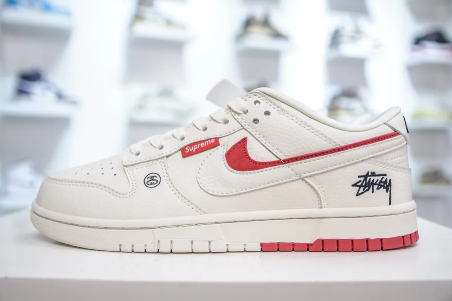 Nike SB Dunk Low x Stussy SUP White Red