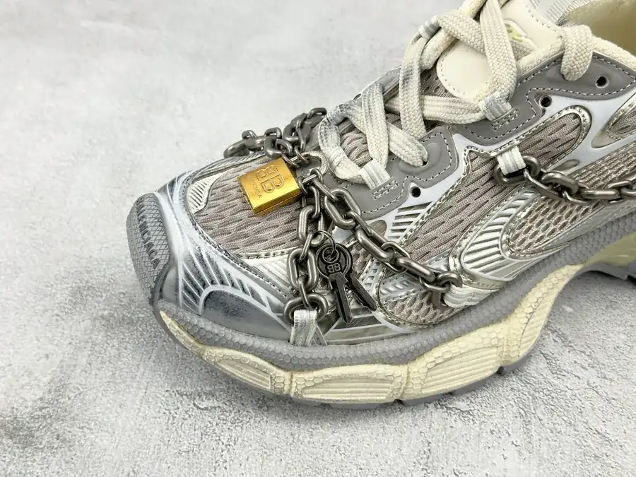 Balenciaga 3XL Bucket Bag in Gray Silver with Child Lock