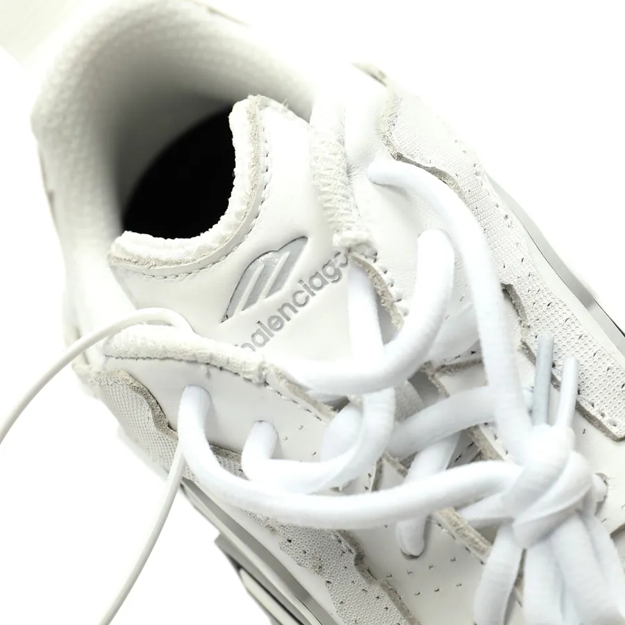 BALENCIAGA Monday Sneaker Vintage Style, White Black Distressed