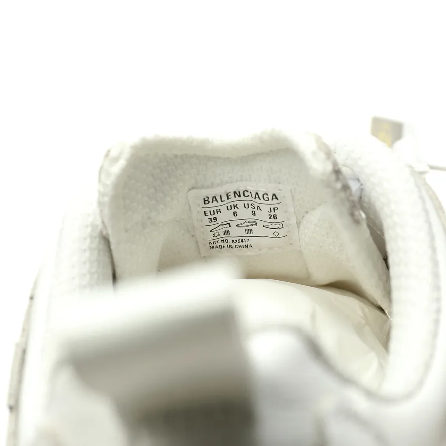 BALENCIAGA Monday Sneaker Vintage Style, White Black Distressed