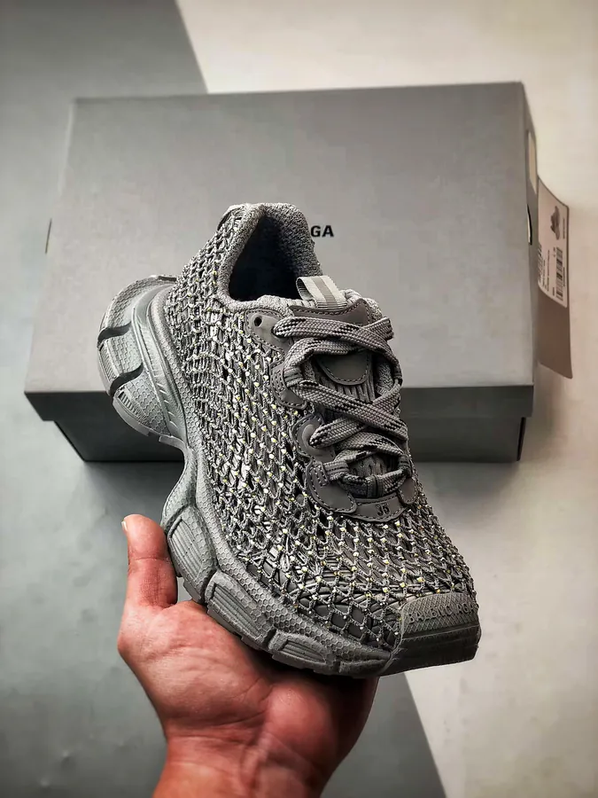 Balenciaga Paris 3XL 10th Generation Mesh Full Diamond Grey
