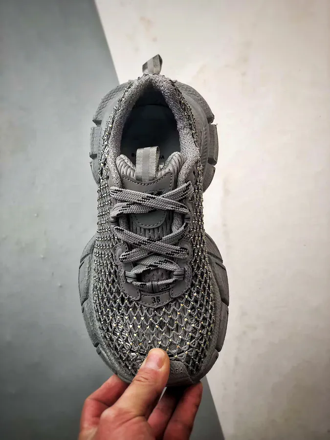 Balenciaga Paris 3XL 10th Generation Mesh Full Diamond Grey