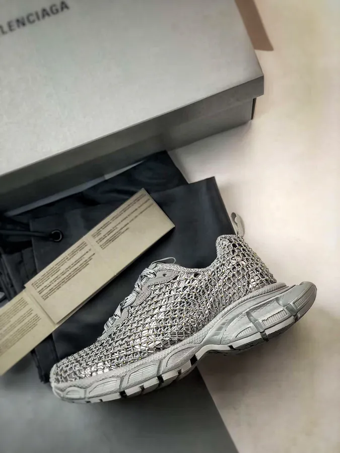 Balenciaga Paris 3XL 10th Generation Mesh Full Diamond Grey