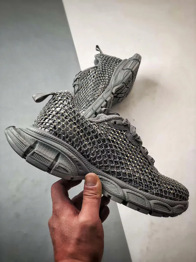 Balenciaga Paris 3XL 10th Generation Mesh Full Diamond Grey