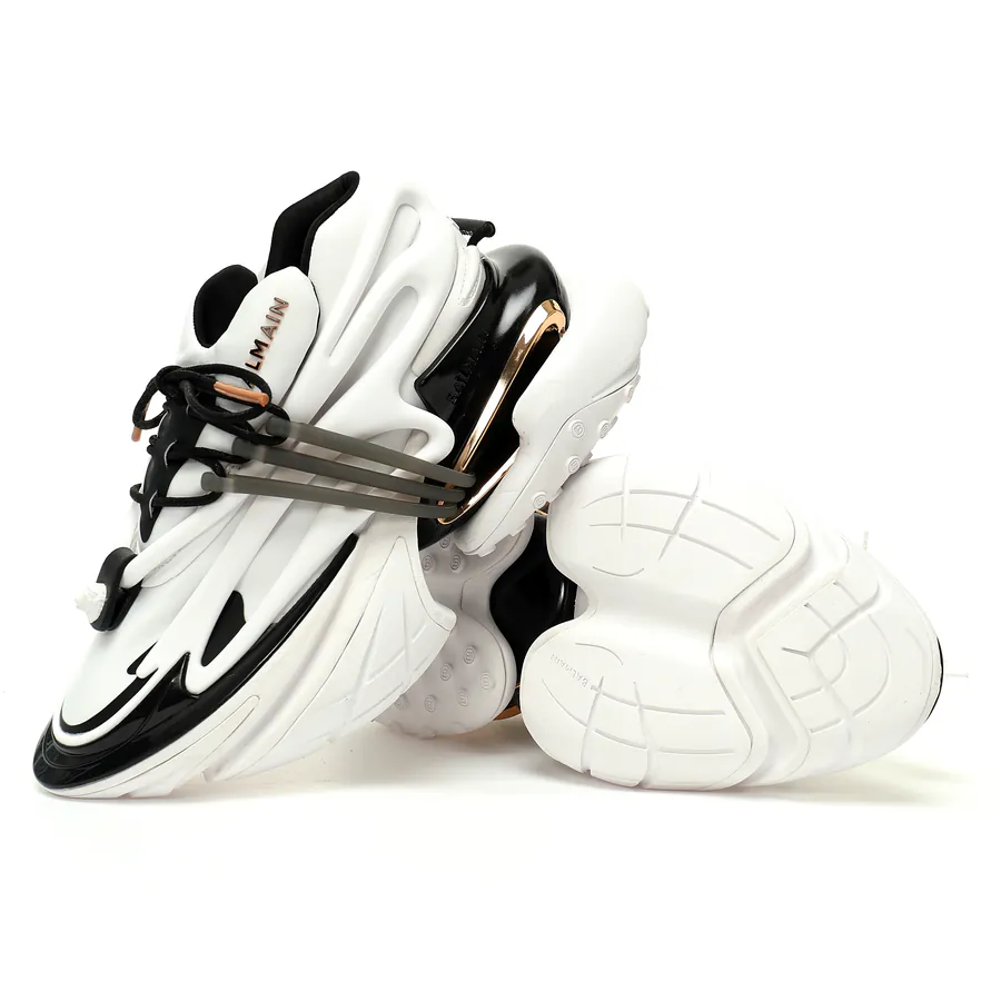 BALMAIN Unicorn Low Sneakers White, Black, Rose Gold