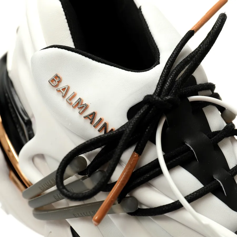 BALMAIN Unicorn Low Sneakers White, Black, Rose Gold