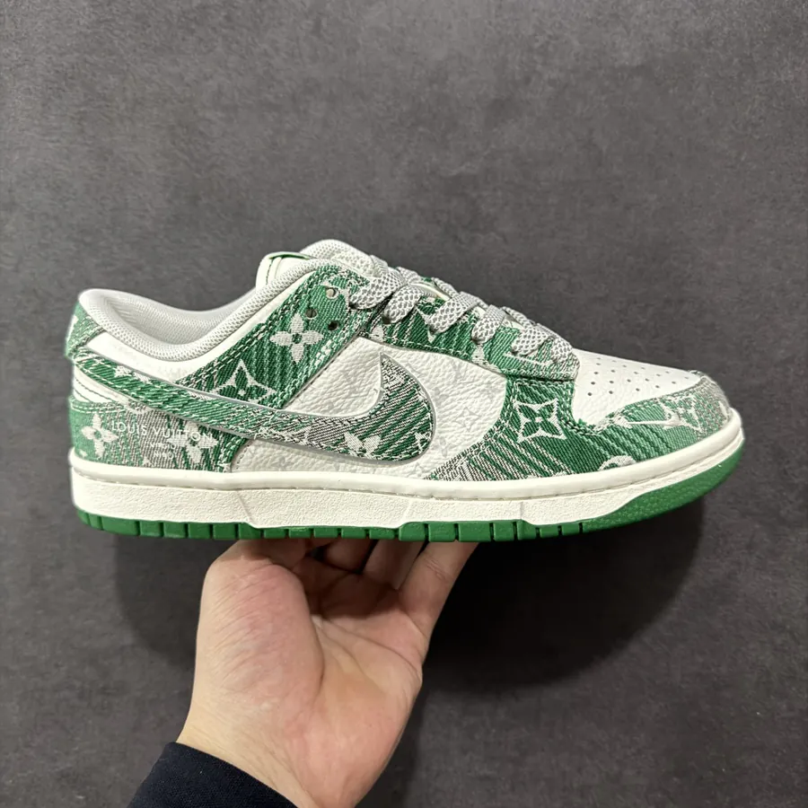 Nike SB Dunk Low LV Collaboration Gray Green Denim