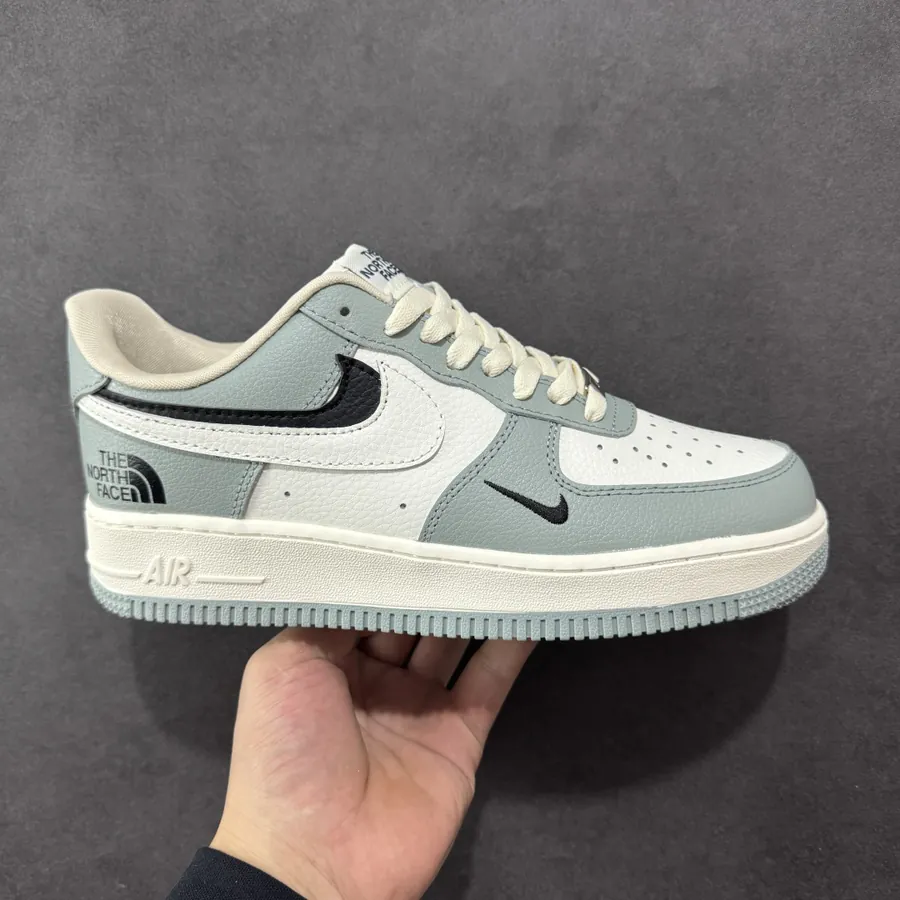 Nike Air Force 1 07 Low x North Face Double Monogram Light Gray Black
