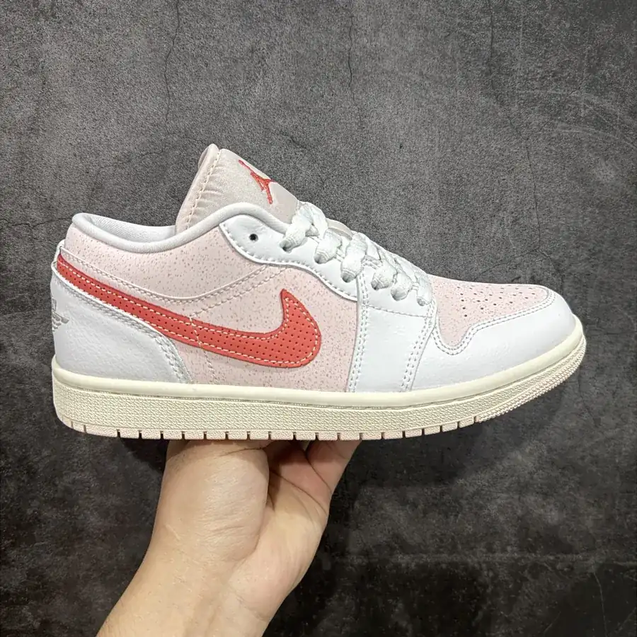 Air Jordan Low AJ1 White & Pink Classic Streetwear Sneaker
