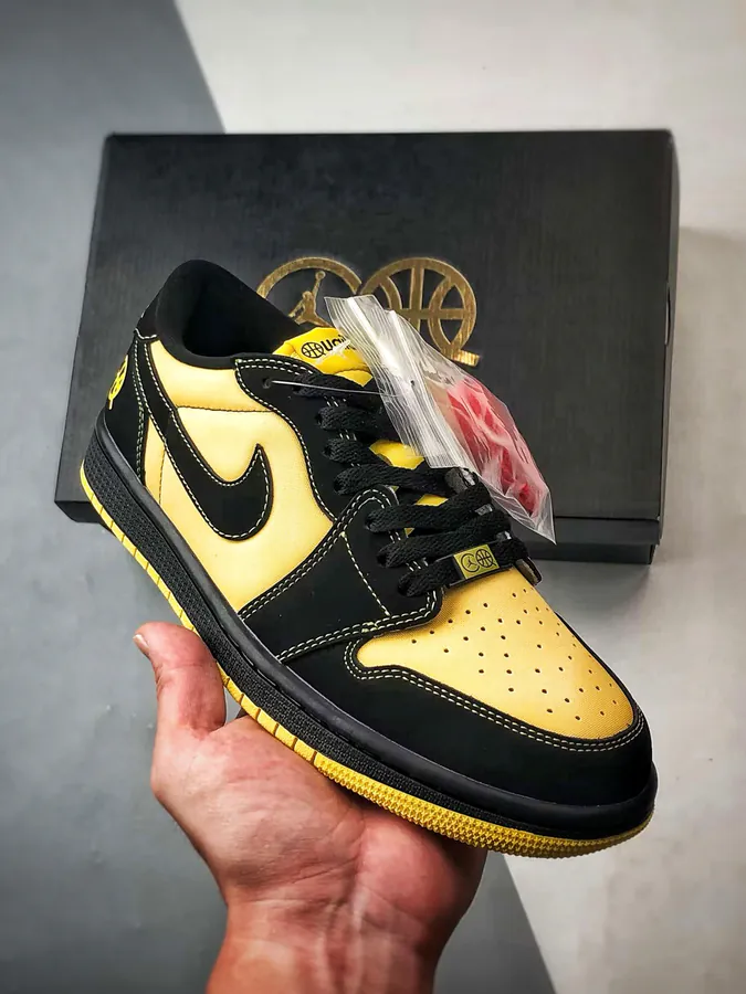 NK Quai 54 x Air Jordan 1 Low Black Yellow