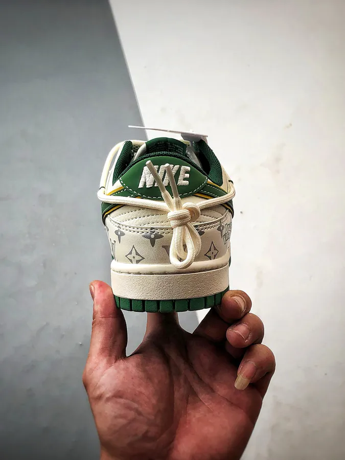 LV White Green Deconstructed Low Sneaker