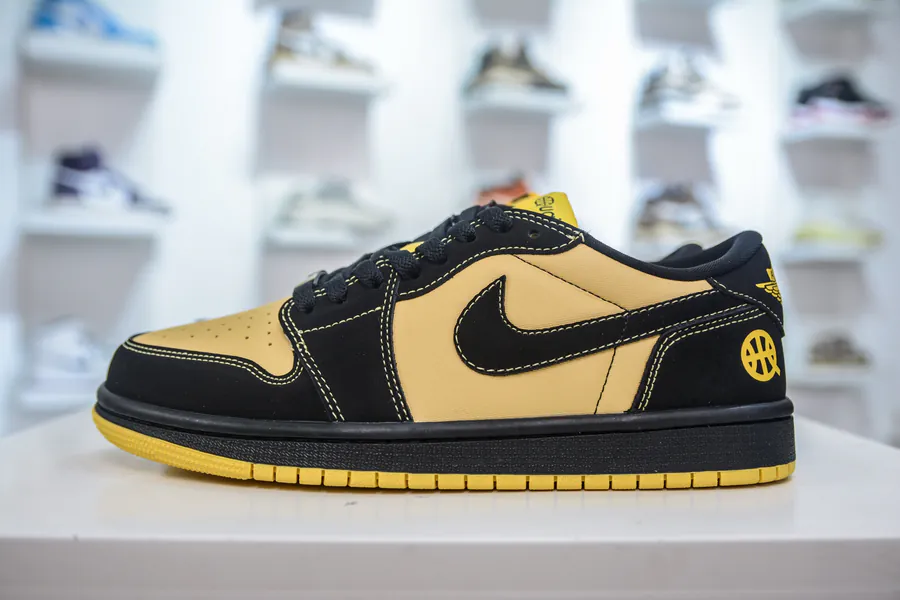 Air Jordan 1 Low Streetball Black and Yellow