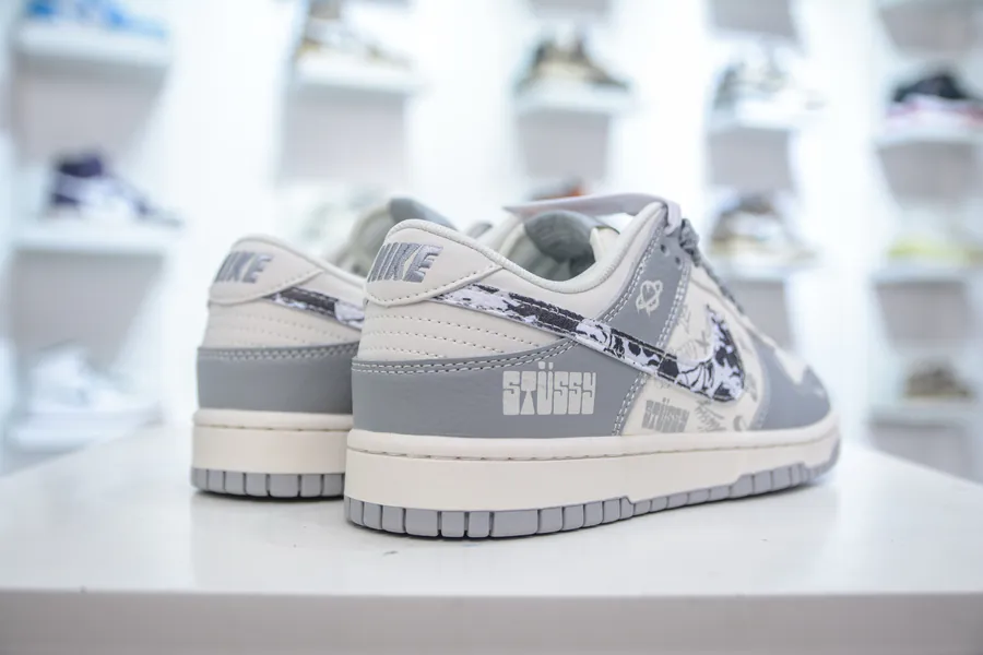 SB Dunk Low x Collaboration White Gray