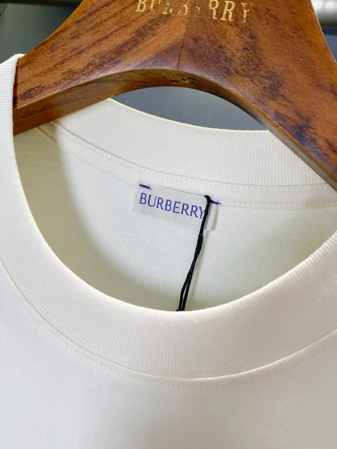Burberry Logo Print Cotton T Shirt