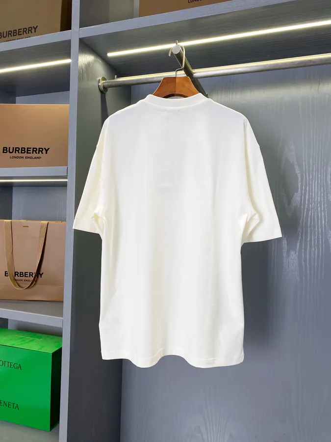 Burberry Logo Print Cotton T Shirt