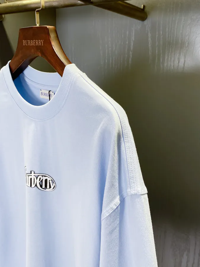 Burberry Logo Print Cotton T Shirt
