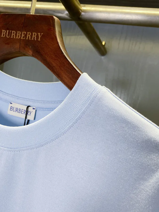 Burberry Logo Print Cotton T Shirt